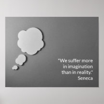 We suffer more in imagination poster