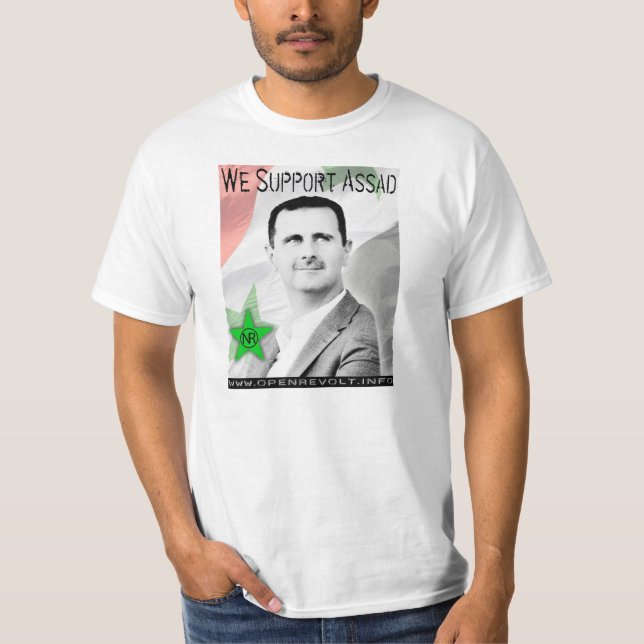 We Support Bashar Assad! T-Shirt (Front)
