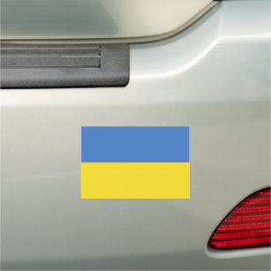 We Support Ukraine Flag Car Magnet