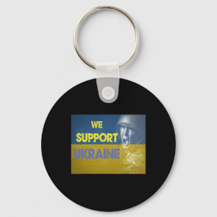 We Support Ukraine No War Key Ring
