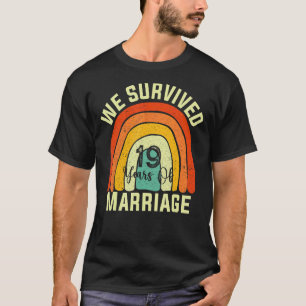 We Survived 19 Years Of Marriage Couple 19th Anniv T-Shirt