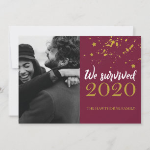 We survived 2020! Fun Christmas custom Photo Holiday Card