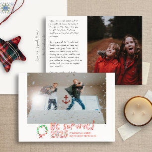 We Survived 2025 Funny Holiday Photo Card