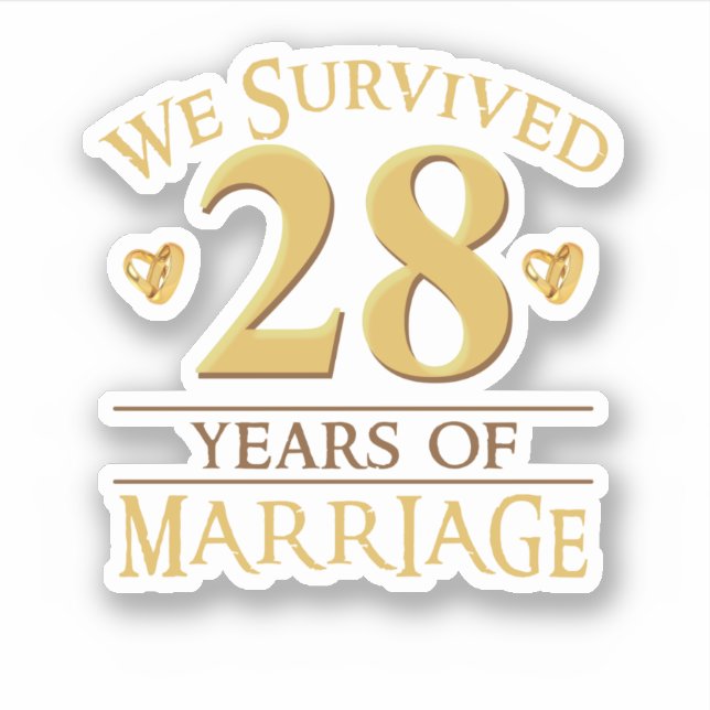 We Survived 28 Years Of Marriage Couple 28th Anniv (Front)
