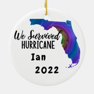 We Survived! Hurricane Ian Florida 2022 Ceramic Ornament