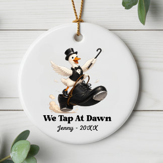 We Tap at Dawn Goose Tap Dancer Christmas Ornament