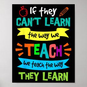 We Teach The Way They Learn Sped Special Education Poster