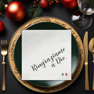 We Thank God Italian Ringraziamo a Dio Napkin