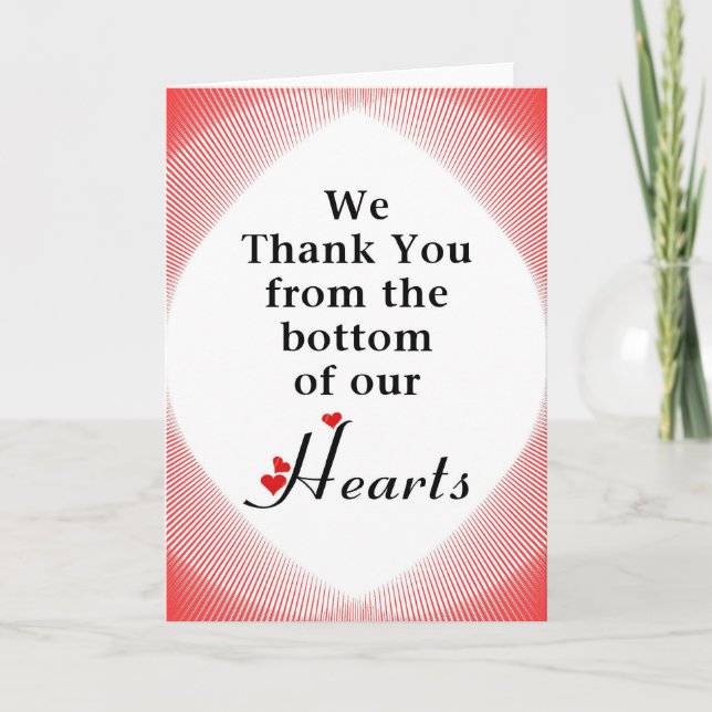 We Thank You from the Bottom of our Hearts (Front)