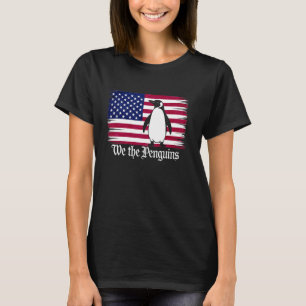 We the Penguins - Resist Patriotic USA Flag Tariff T-Shirt