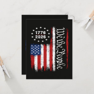 We The People 1776 2026 Patriotic Flag Invitation
