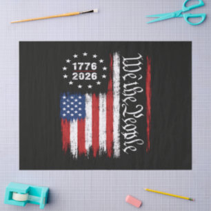 We The People 1776 2026 Patriotic Flag Tissue Paper