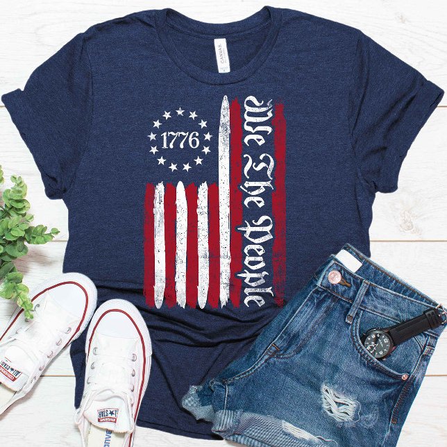 We The People 1776 Betsy Ross Flag 4th Of July T-Shirt (Creator Uploaded)