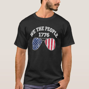 We The People 1776 Flag Usa American Patriotic Vin T-Shirt