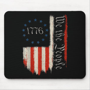 We The People 1776 Independence Day Us Patriot Ame Mouse Pad