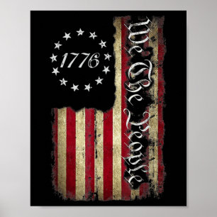 We The People 1776 Shirt American Flag 4th Of July Poster