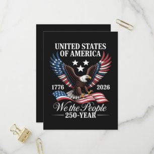 We The People 250 years america Invitation Postcard