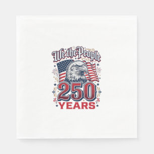 We The People 250 Years Patriotic Eagle Vintage De Napkin