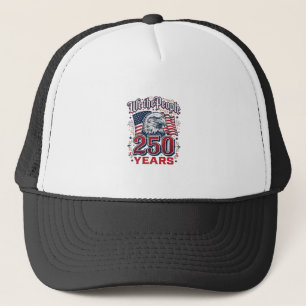 We The People 250 Years Patriotic Eagle Vintage De Trucker Hat