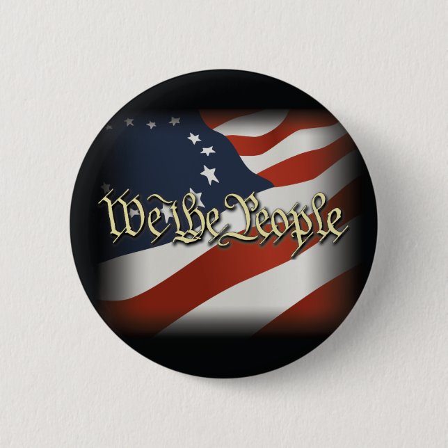We The People 6 Cm Round Badge (Front)