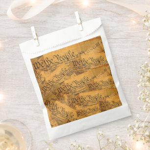We The People American Constitution Favour Bag
