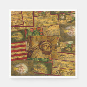 We The People American Constitution Napkin