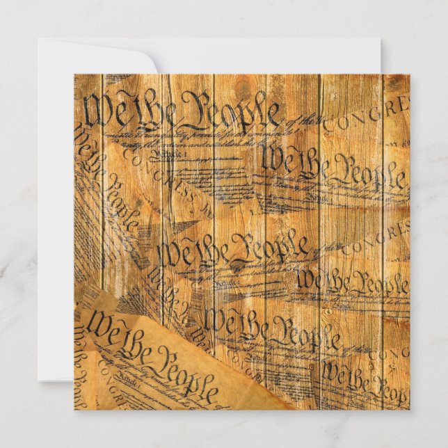 We The People American Constitution Note Card (Front)