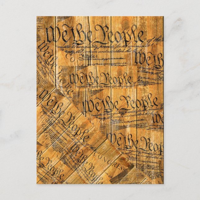 We The People American Constitution Postcard (Front)