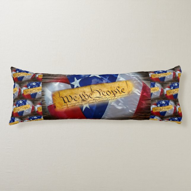 We The People American Flag Body Cushion (Front)