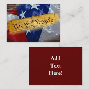 We The People American Flag Business Card