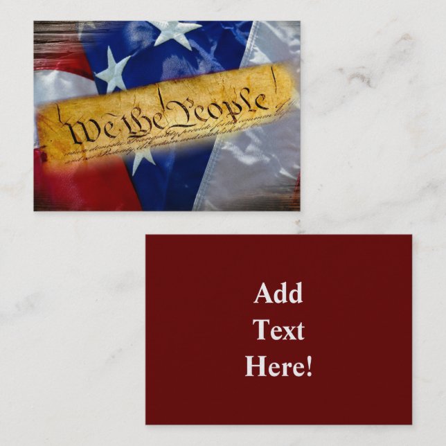 We The People American Flag Business Card (Front/Back)