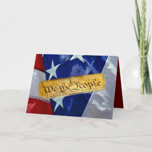 We The People American Flag Card