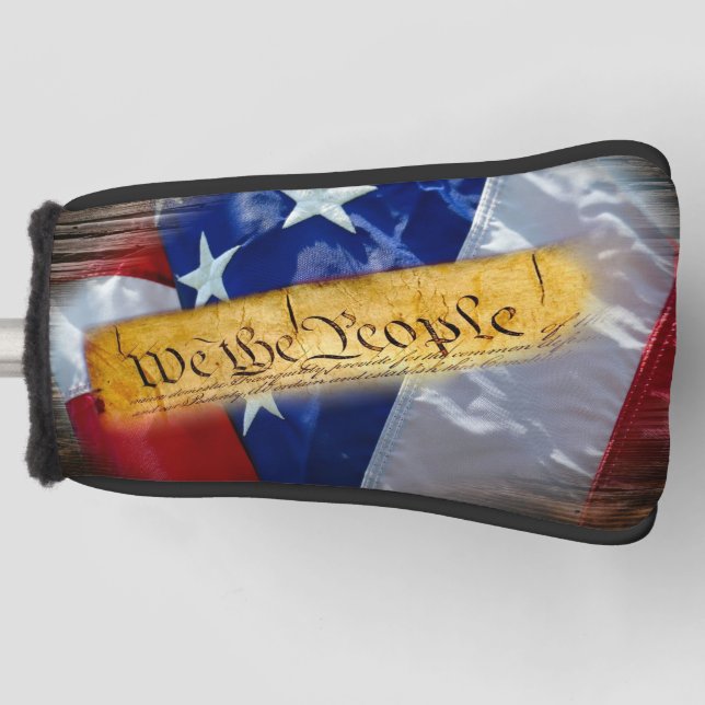 We The People American Flag Golf Head Cover (Front)