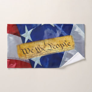 We The People American Flag Hand Towel