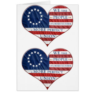 We The People American Flag Heart