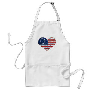 We The People American Flag Heart Standard Apron