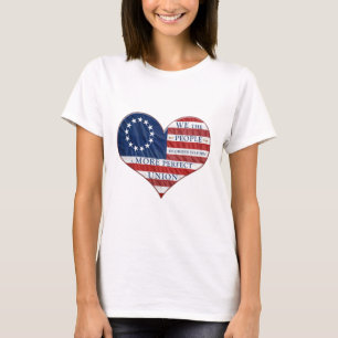 We The People American Flag Heart T-Shirt