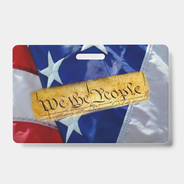 We The People American Flag ID Badge (Front)