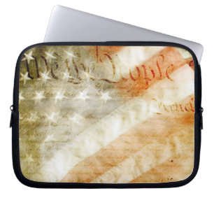 We the People American Flag Laptop Sleeve