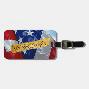 We The People American Flag Luggage Tag
