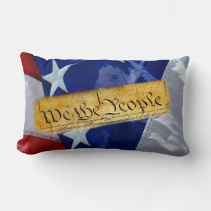 We The People American Flag Lumbar Cushion