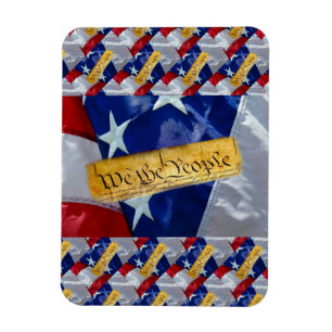We The People American Flag Magnet
