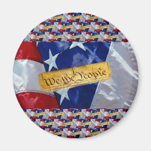 We The People American Flag Magnet