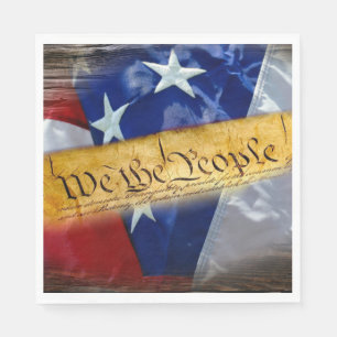 We The People American Flag Napkin