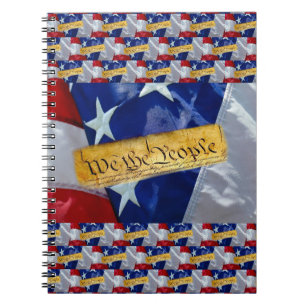 We The People American Flag Notebook