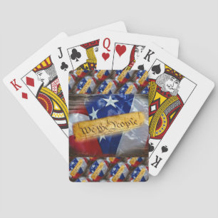 We The People American Flag Playing Cards