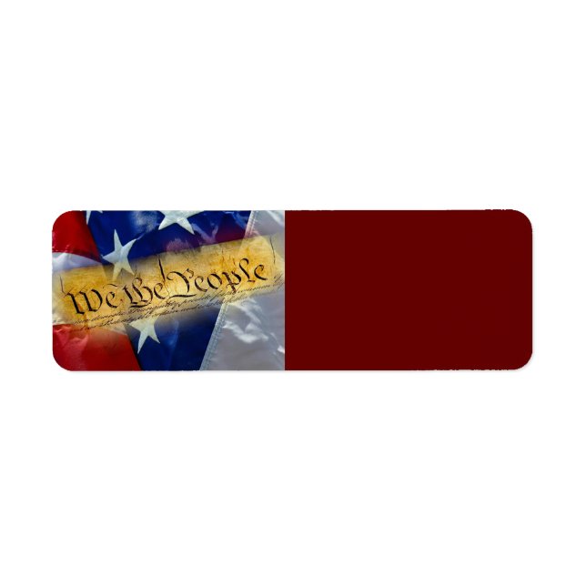 We the People American Flag Return Address Label (Front)