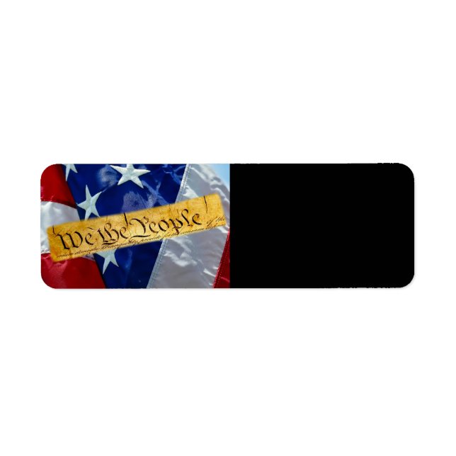 We The People American Flag Return Address Label (Front)