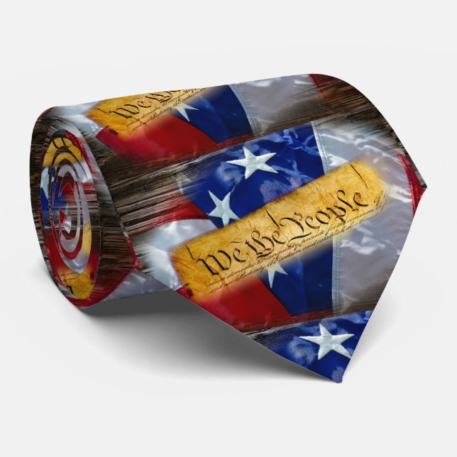 We The People American Flag Tie (Rolled)