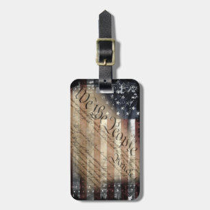 WE THE PEOPLE AMERICAN FLAG TRAVEL LUGGAGE TAG
